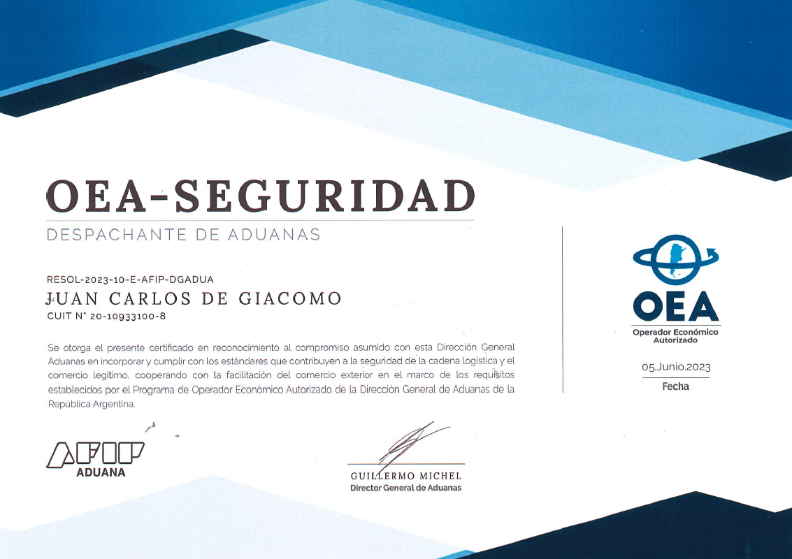 OEA-Seguridad Despachante de Aduana